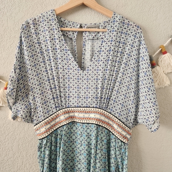 Anthropologie Conditions Apply Priscilla Geometric Embroidered Romper Boho M - Picture 4 of 12